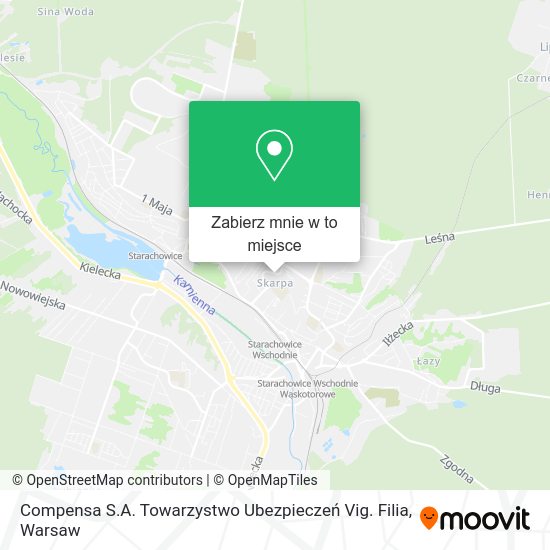 Mapa Compensa S.A. Towarzystwo Ubezpieczeń Vig. Filia