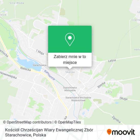 Mapa Kościół Chrześcijan Wiary Ewangelicznej Zbór Starachowice