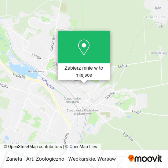 Mapa Zaneta - Art. Zoologiczno - Wedkarskie