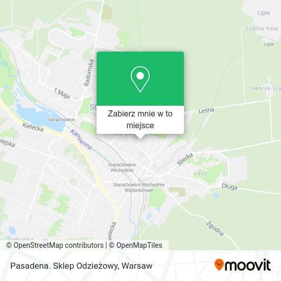 Mapa Pasadena. Sklep Odzieżowy