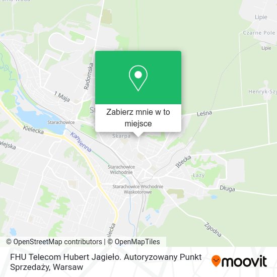 Mapa FHU Telecom Hubert Jagieło. Autoryzowany Punkt Sprzedaży