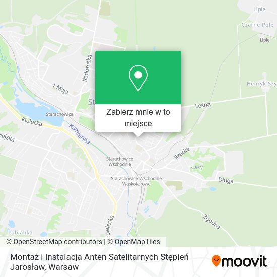 Mapa Montaż i Instalacja Anten Satelitarnych Stępień Jarosław