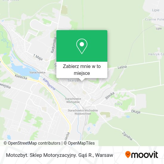 Mapa Motozbyt. Sklep Motoryzacyjny. Gąś R.