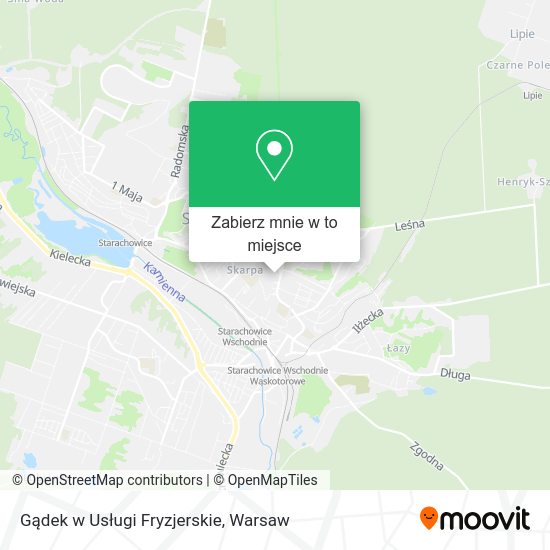 Mapa Gądek w Usługi Fryzjerskie