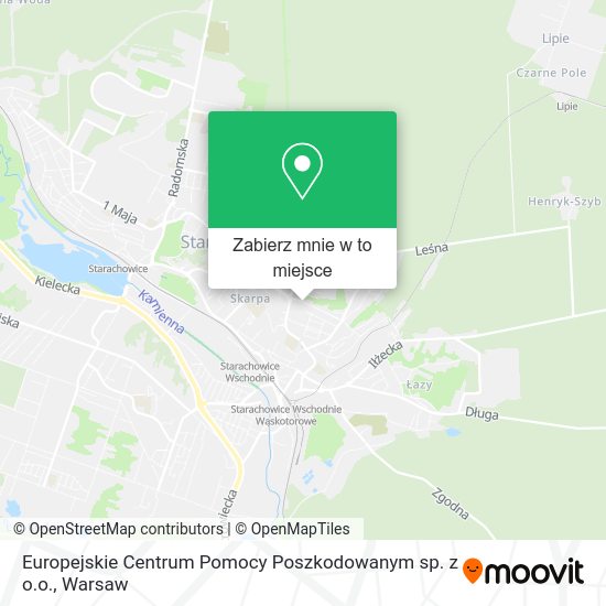 Mapa Europejskie Centrum Pomocy Poszkodowanym sp. z o.o.