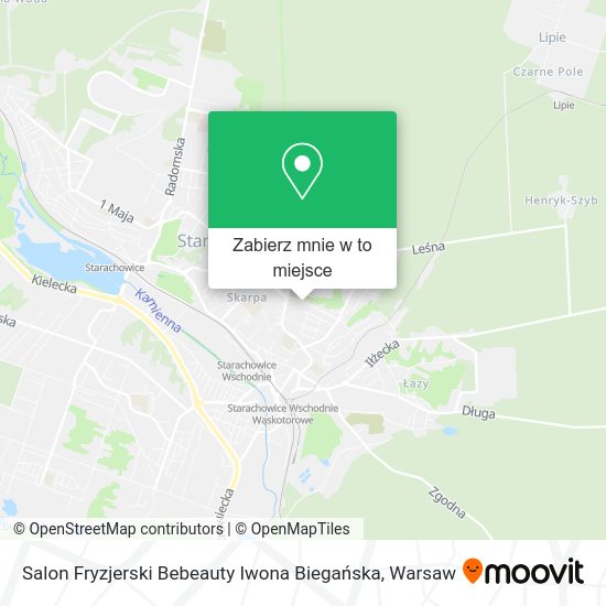 Mapa Salon Fryzjerski Bebeauty Iwona Biegańska