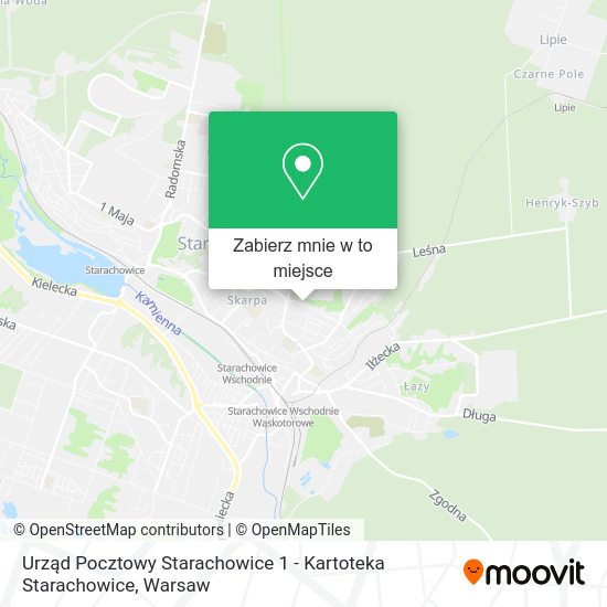 Mapa Urząd Pocztowy Starachowice 1 - Kartoteka Starachowice