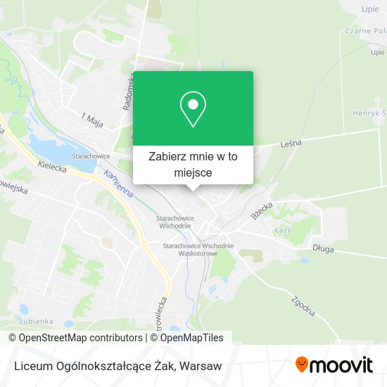 Mapa Liceum Ogólnokształcące Żak