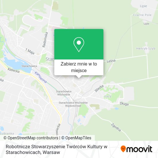 Mapa Robotnicze Stowarzyszenie Twórców Kultury w Starachowicach