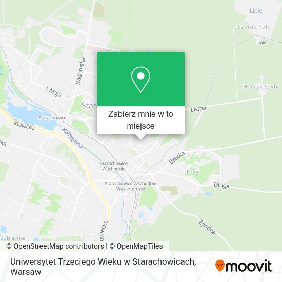 Mapa Uniwersytet Trzeciego Wieku w Starachowicach