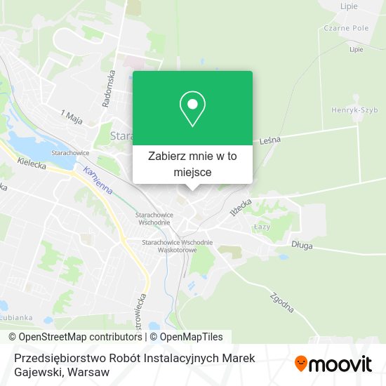 Mapa Przedsiębiorstwo Robót Instalacyjnych Marek Gajewski