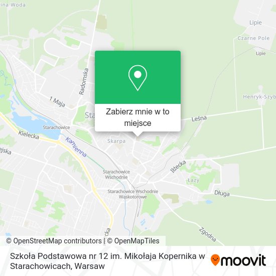 Mapa Szkoła Podstawowa nr 12 im. Mikołaja Kopernika w Starachowicach