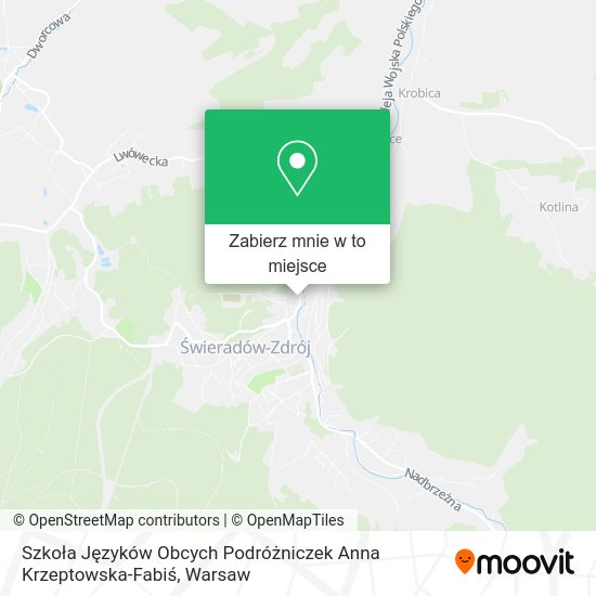 Mapa Szkoła Języków Obcych Podróżniczek Anna Krzeptowska-Fabiś