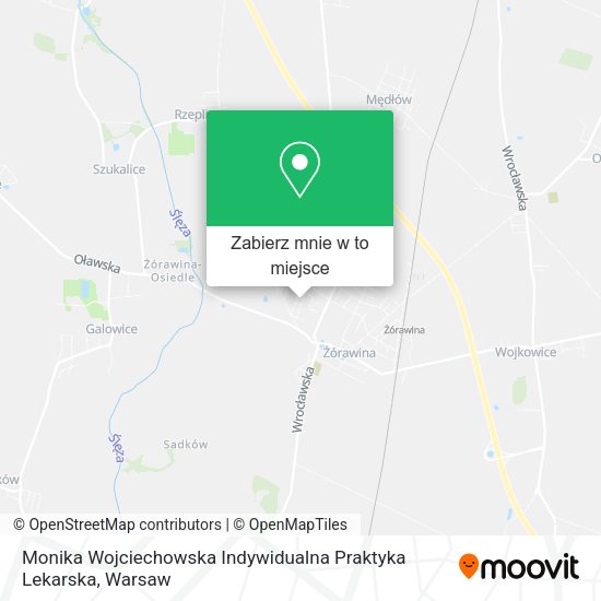 Mapa Monika Wojciechowska Indywidualna Praktyka Lekarska