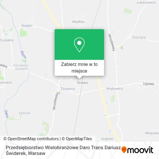 Mapa Przedsiębiorstwo Wielobranżowe Daro Trans Dariusz Świderek