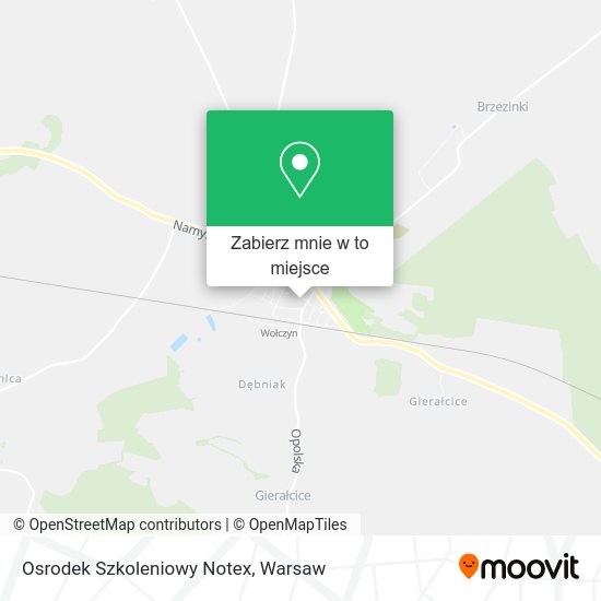 Mapa Osrodek Szkoleniowy Notex