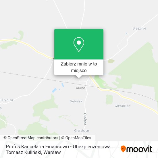 Mapa Profes Kancelaria Finansowo - Ubezpieczeniowa Tomasz Kuliński