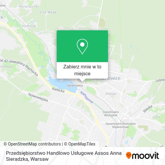 Mapa Przedsiębiorstwo Handlowo Usługowe Assos Anna Sieradzka