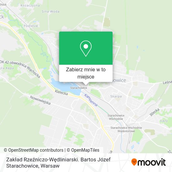 Mapa Zakład Rzeźniczo-Wędliniarski. Bartos Józef Starachowice