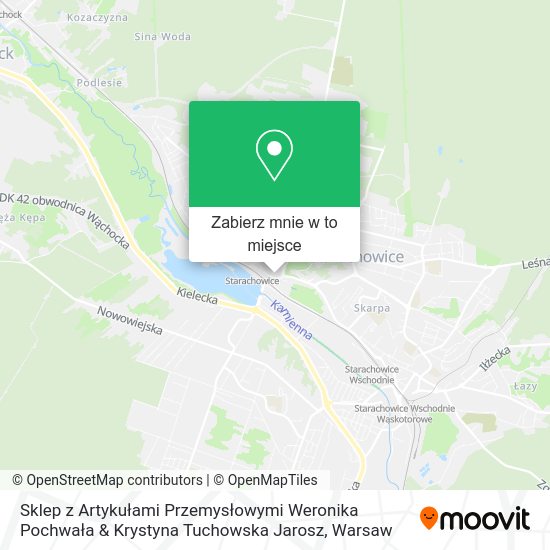 Mapa Sklep z Artykułami Przemysłowymi Weronika Pochwała & Krystyna Tuchowska Jarosz