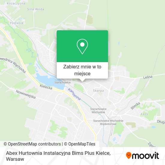 Mapa Abex Hurtownia Instalacyjna Bims Plus Kielce