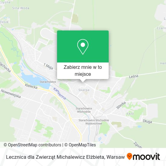 Mapa Lecznica dla Zwierząt Michalewicz Elżbieta