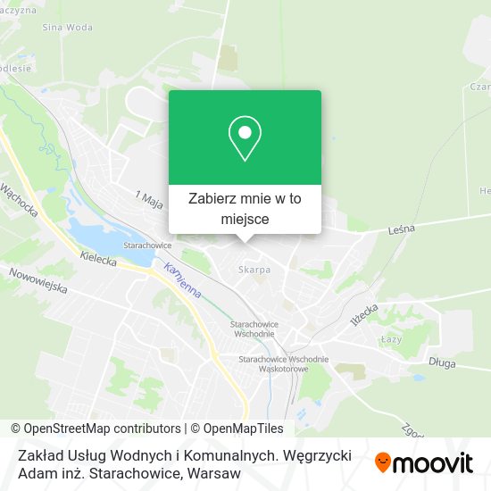 Mapa Zakład Usług Wodnych i Komunalnych. Węgrzycki Adam inż. Starachowice