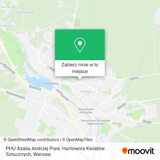 Mapa PHU Azalia Andrzej Pora. Hurtownia Kwiatów Sztucznych