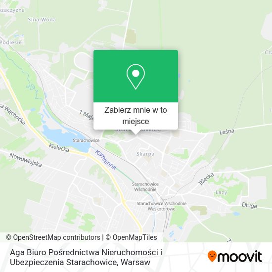 Mapa Aga Biuro Pośrednictwa Nieruchomości i Ubezpieczenia Starachowice