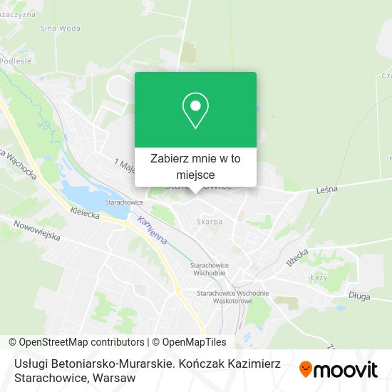 Mapa Usługi Betoniarsko-Murarskie. Kończak Kazimierz Starachowice