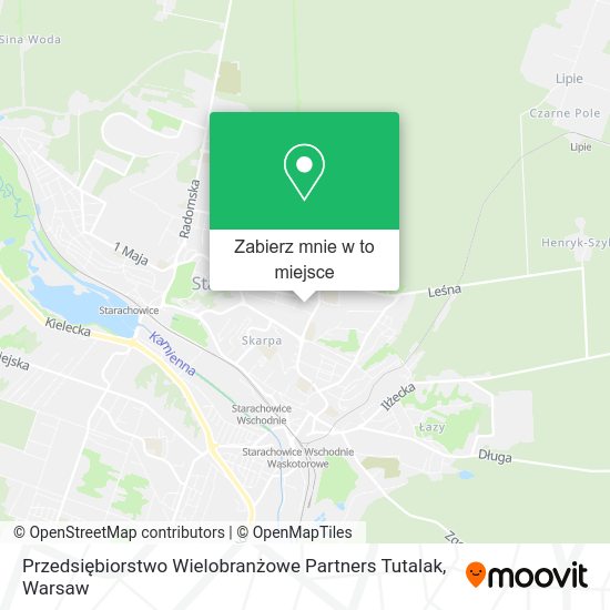 Mapa Przedsiębiorstwo Wielobranżowe Partners Tutalak