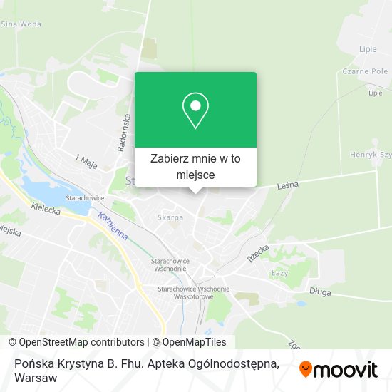 Mapa Pońska Krystyna B. Fhu. Apteka Ogólnodostępna