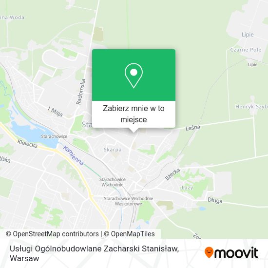 Mapa Usługi Ogólnobudowlane Zacharski Stanisław