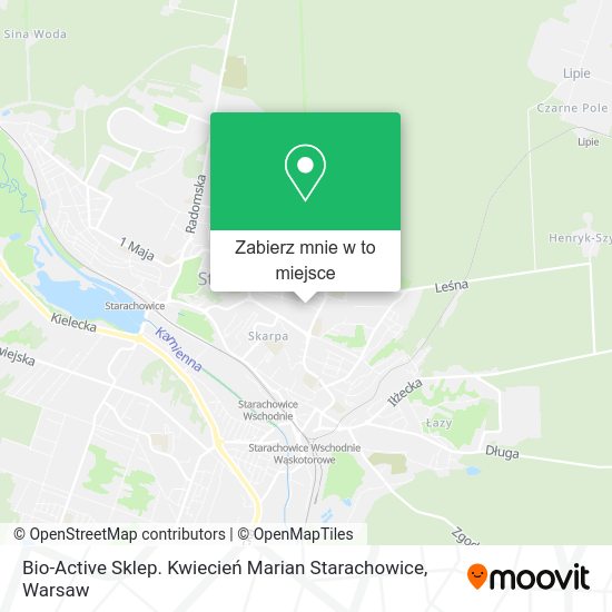 Mapa Bio-Active Sklep. Kwiecień Marian Starachowice