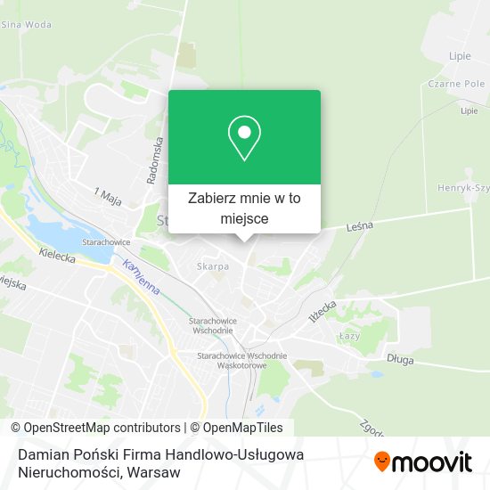 Mapa Damian Poński Firma Handlowo-Usługowa Nieruchomości