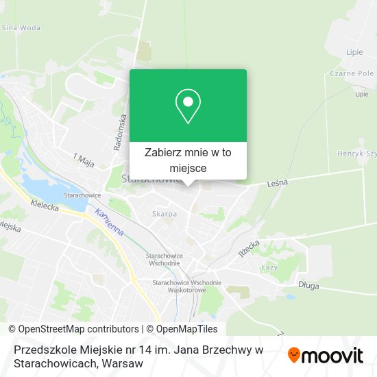 Mapa Przedszkole Miejskie nr 14 im. Jana Brzechwy w Starachowicach