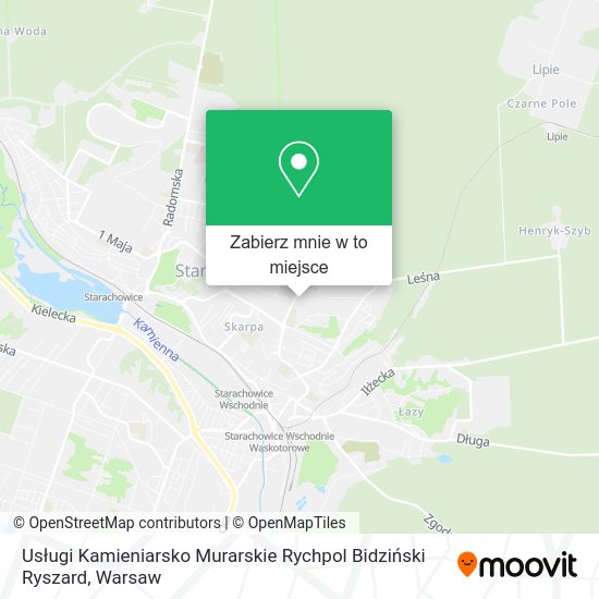 Mapa Usługi Kamieniarsko Murarskie Rychpol Bidziński Ryszard