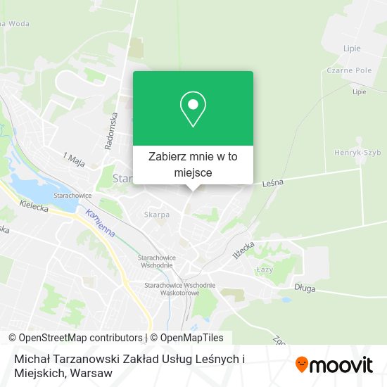 Mapa Michał Tarzanowski Zakład Usług Leśnych i Miejskich