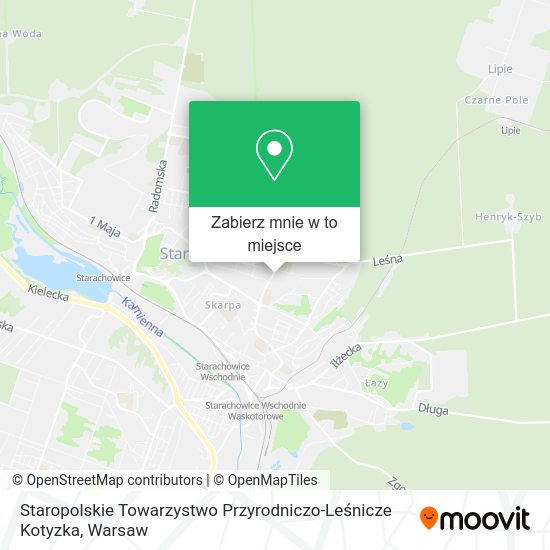 Mapa Staropolskie Towarzystwo Przyrodniczo-Leśnicze Kotyzka