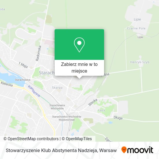 Mapa Stowarzyszenie Klub Abstynenta Nadzieja