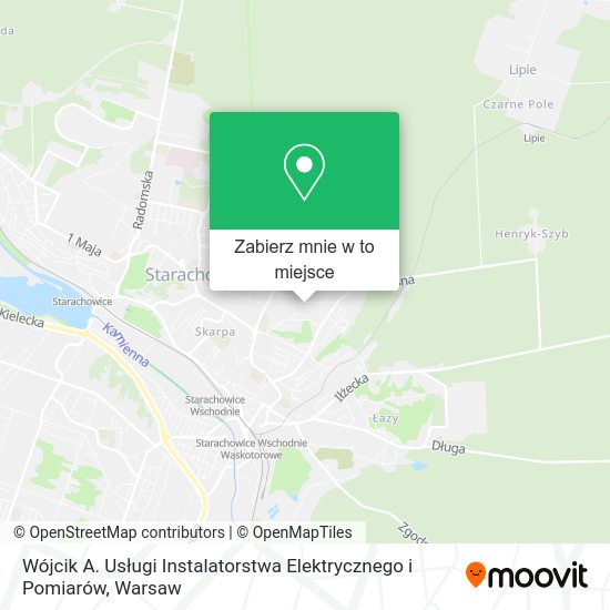 Mapa Wójcik A. Usługi Instalatorstwa Elektrycznego i Pomiarów