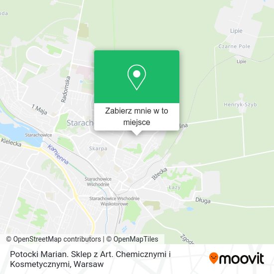 Mapa Potocki Marian. Sklep z Art. Chemicznymi i Kosmetycznymi