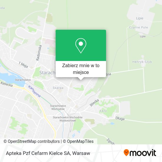 Mapa Apteka Pzf Cefarm Kielce SA