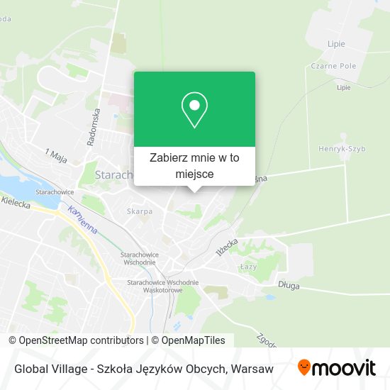 Mapa Global Village - Szkoła Języków Obcych