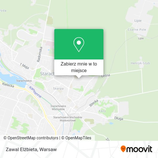 Mapa Zawal Elżbieta