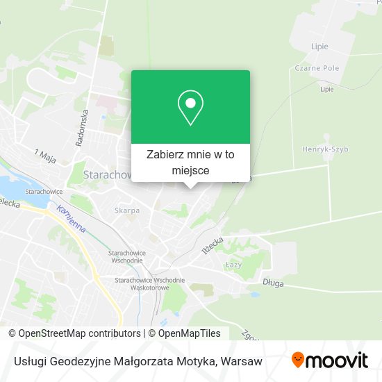 Mapa Usługi Geodezyjne Małgorzata Motyka