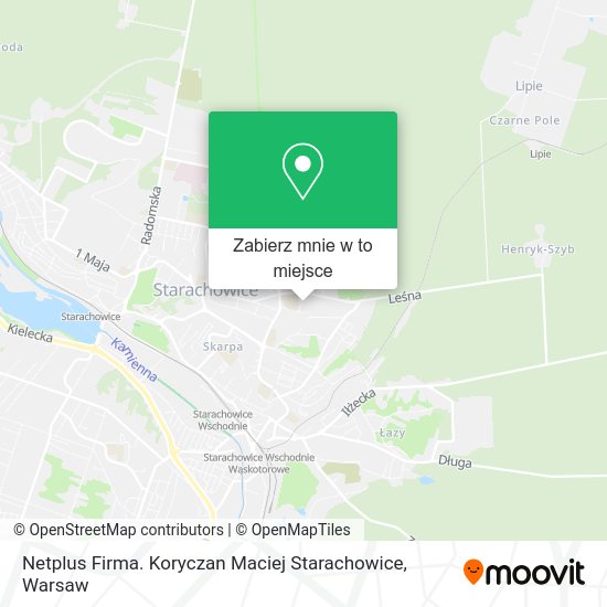 Mapa Netplus Firma. Koryczan Maciej Starachowice