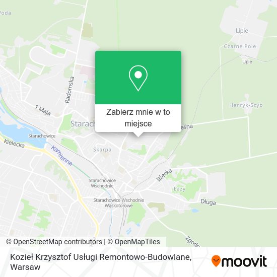 Mapa Kozieł Krzysztof Usługi Remontowo-Budowlane