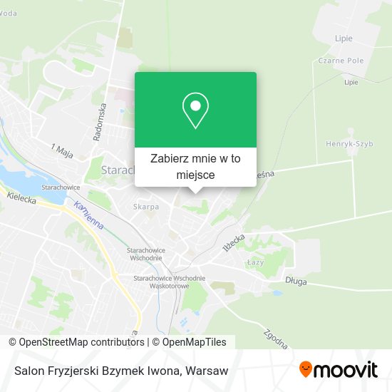 Mapa Salon Fryzjerski Bzymek Iwona