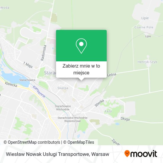 Mapa Wiesław Nowak Usługi Transportowe